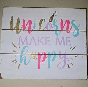 Unicorn wood picture